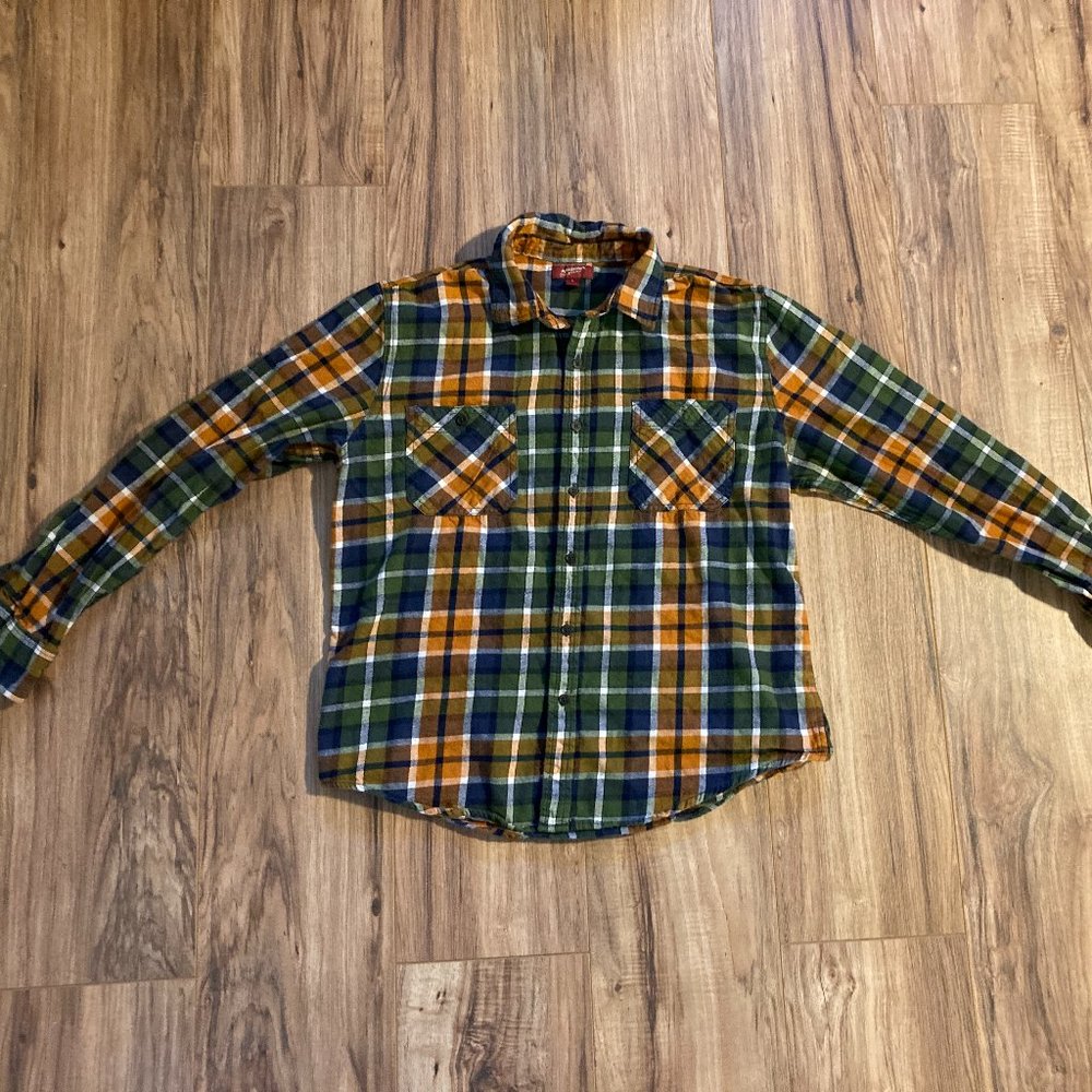 Plaid Flannel Button Down Shirt